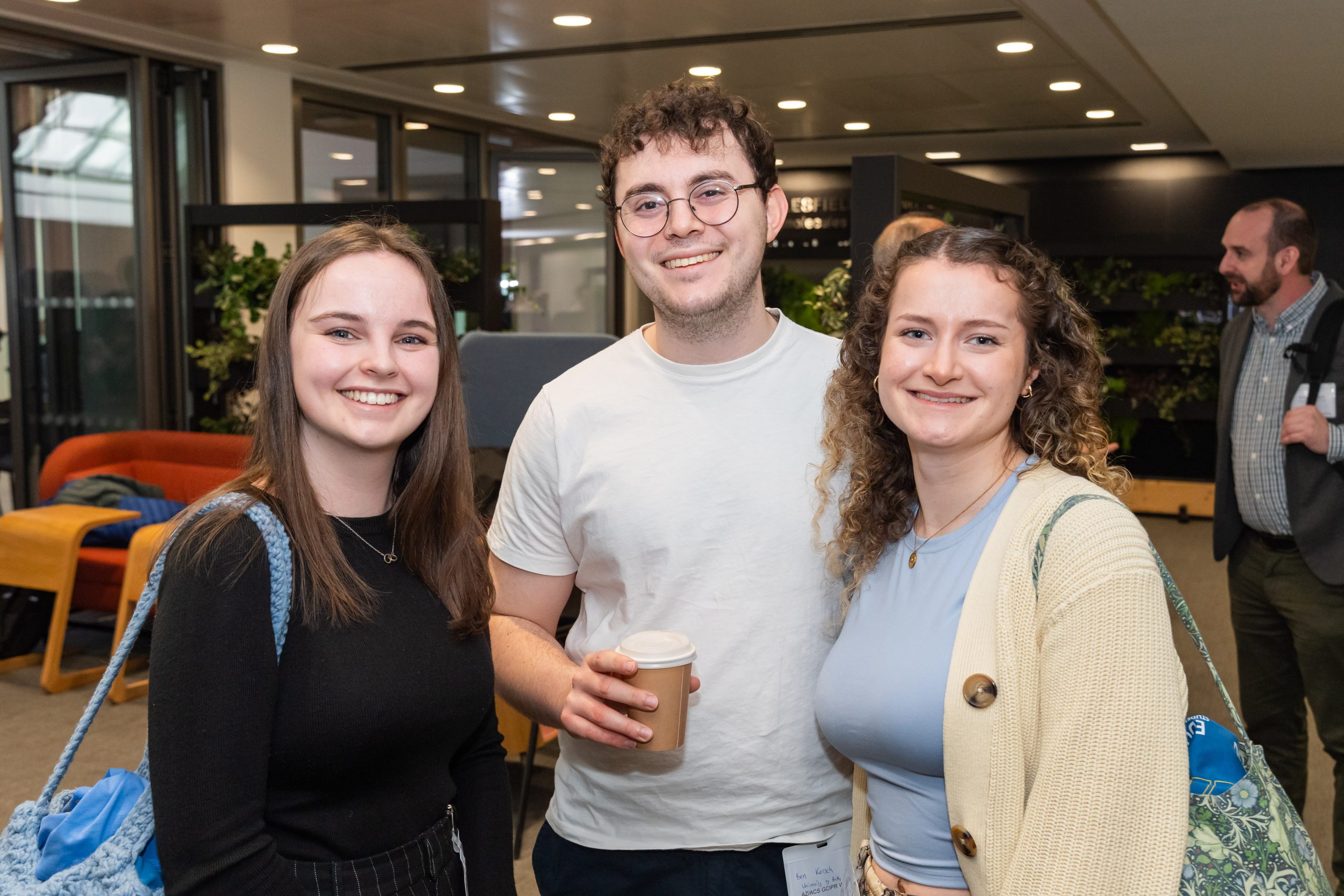 students attending event